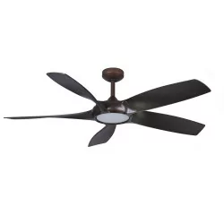 Ceiling fan FANTASIA Sirocco white, brown LED lighting