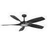 Ceiling fan FANTASIA Sirocco white, brown LED lighting