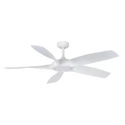 Ceiling fan FANTASIA Sirocco white, brown LED lighting