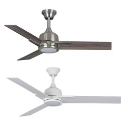 Stainless Steel Fantasia Ceiling Fan Viper Plus Led Light 112cm 137cm