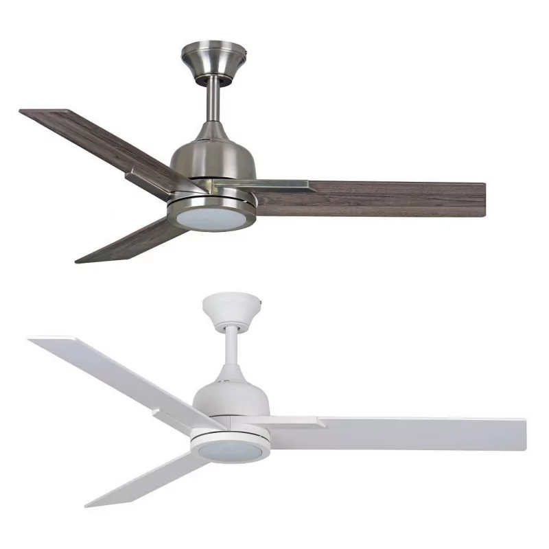 Ceiling fan DARWIN white, nickel brushed LED 15W