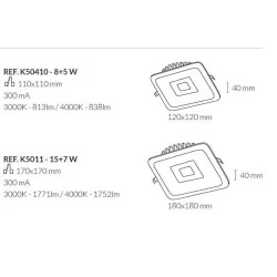 Downlight Kohl Corner K50410/1 recessed square