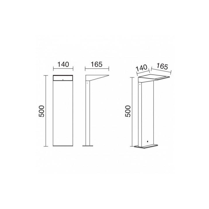 DOPO COMO lampa ogrodowa, solarna 250lm