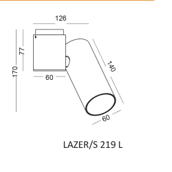 ELKIM SPOT LAZER/S 219 L white, black, gold