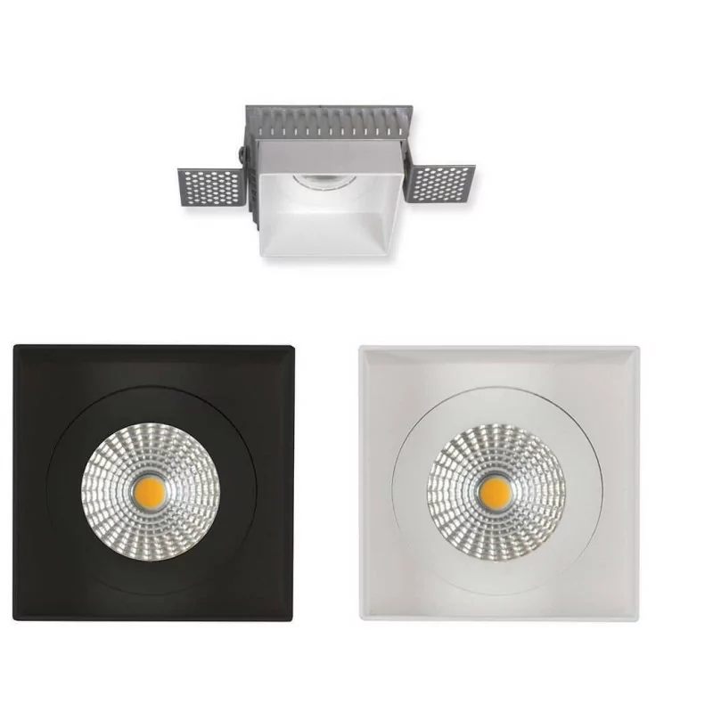 Kohl SAT SQUARE K50125  recessed gypsum white, black