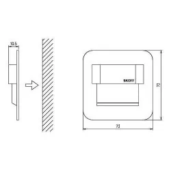 SKOFF SALSA STICK brass mat, warm white