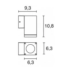 DOPO CUB Outdoor wall lamp 1x4,5W