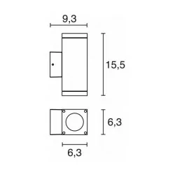 DOPO CUB Kinkiet zewnętrzny 2x4,5W