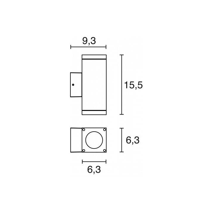 DOPO CUB Kinkiet zewnętrzny 2x4,5W
