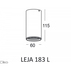 Kinkiet LED ELKIM Leja 183L biały, czarny IP65