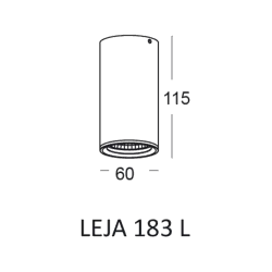 Kinkiet LED ELKIM Leja 183L biały, czarny IP65