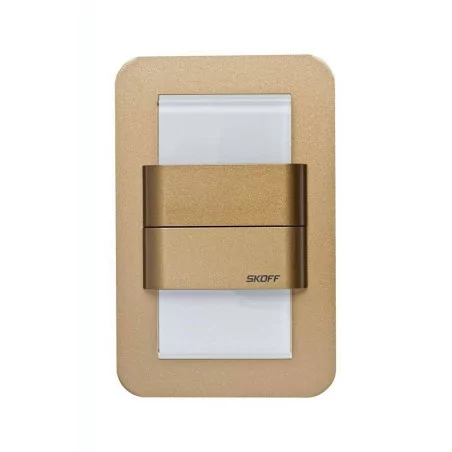 DUO LED fixture brass mat, warm white