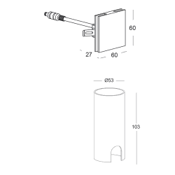 Lampka schodowa LED ELKIM LESEL 043