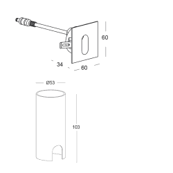 Lampka schodowa LED ELKIM LESEL 041