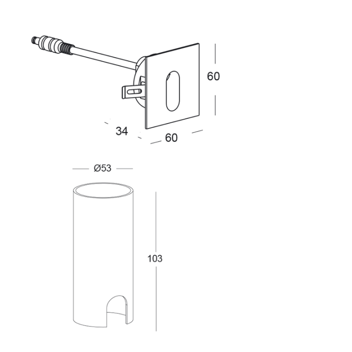 Lampka schodowa LED ELKIM LESEL 041
