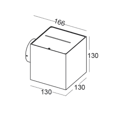 Wall lamp LED ELKIM QUATRO 300/1 IP65