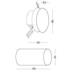 Lampka schodowa LED ELKIM LESEL 014