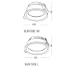 ELKIM SUN 931 M   recessed lamp white, black gold