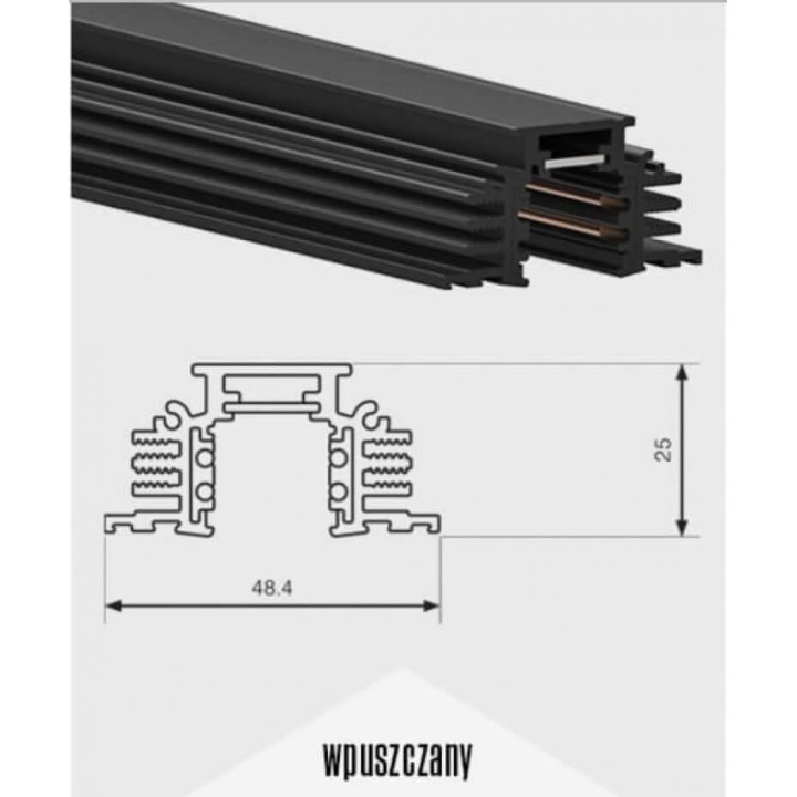 STUCCHI 48V Multisystem EVO 9500-ST3-E recessed trimless track