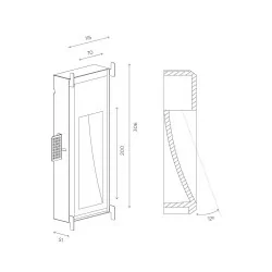 Integrated wall BPM Crismosil DRACO 10007