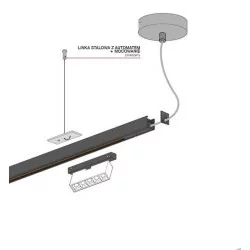 ST MULTITRACK STEEL CABLE WITH AUTOMATIC MACHINE + MOUNTING 1.9m suspended