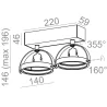 AQFORM CERES 111x2 R reflektor 15112-0000-T8-PH 2x50W AR111