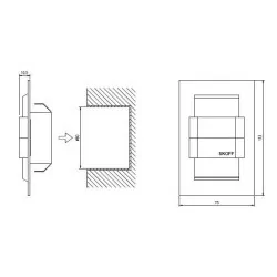 LED luminaire TANGO DUO stainless steel, aluminum