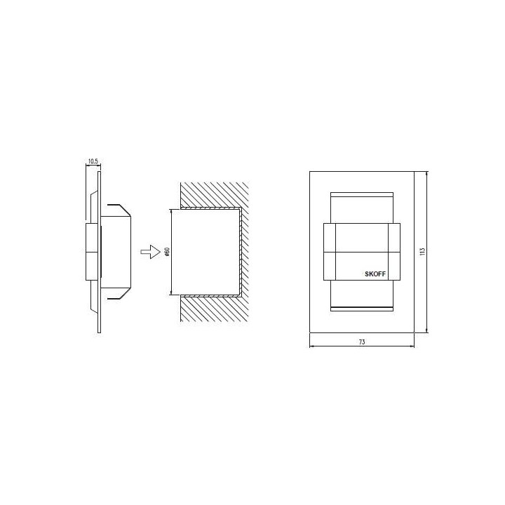 LED luminaire TANGO DUO stainless steel, aluminum