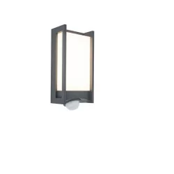 LUTEC QUBO Outdoor wall lamp with motion sensor