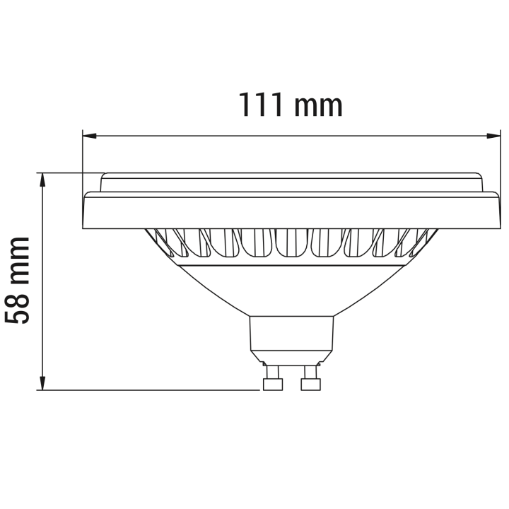Żar&oacute;wka LED ES111 GU10 230V 15W 3000K, 4000K