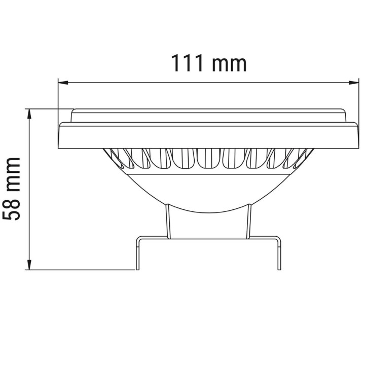 Żar&oacute;wka LED AR111 9W ciepła, naturalna 120&deg;