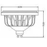 Bulb LED ES111 GU10 230V 18W 3000K