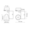 3F Track Light PONTE white-black LED 16W