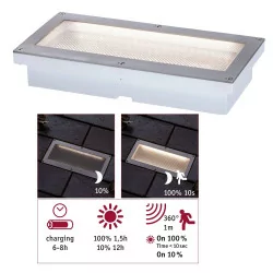 Paulmann Floor recessed light set solar ARON sensor 20x10cm