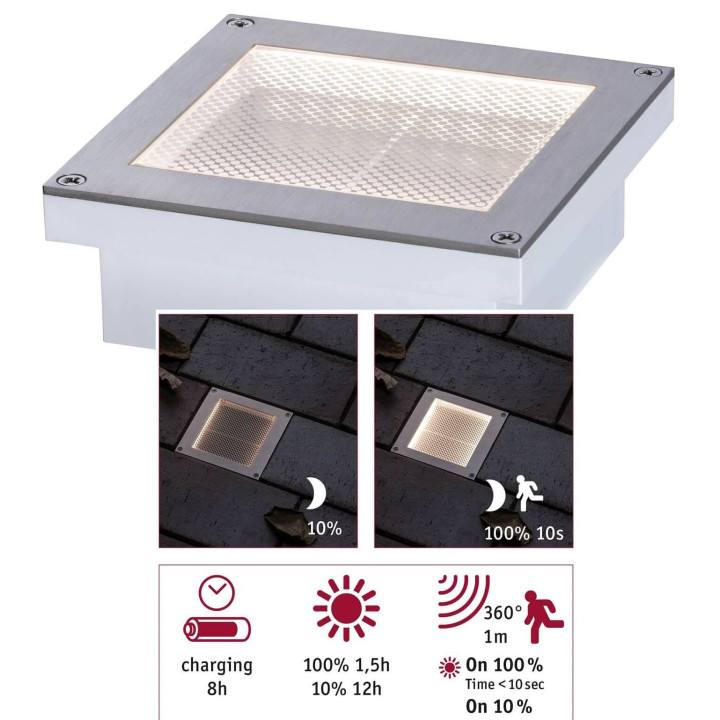 Paulmann Solar Aron IP67 czujnik ruchu 10x10cm
