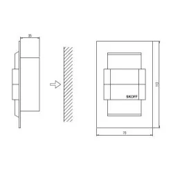 WALL DUO aluminum, stainless steel