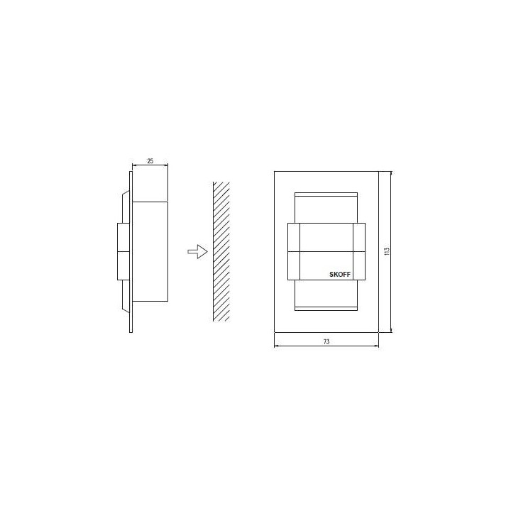 Oprawa SKOFF LED TANGO KINKIET DUO aluminium