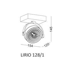 Spot ELKIM LIRIO 128/1white, black