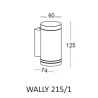 ELKIM WALLY 215/1 GU10 kinkiet zewnętrzny IP65 czarny