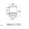 Outdoor wall light ELKIM WALLY LED 173/1 IP65