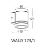 Outdoor wall light ELKIM WALLY LED 173/1 IP65