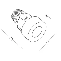 ELKIM POINT 880B oczko stropowe LED 1W alu, białe, czarne