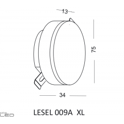 Lampka schodowa LED ELKIM LESEL 009A XL biała, czarna