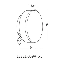 Lampka schodowa LED ELKIM LESEL 009A XL biała, czarna