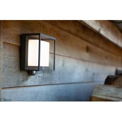 LUTEC CURTIS Outdoor, solar wall lamp with motion sensor