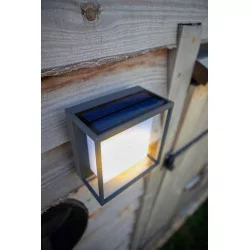 LUTEC CURTIS Outdoor, solar wall lamp with motion sensor