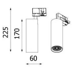 CLEONI Ann T214/FH/L09/Td Oprawa szynowa 10W