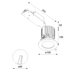 CLEONI Clio T179/TR/SdPW 36W Oprawa stropowa