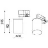 CLEONI Gabi T085L6Th Track luminaire