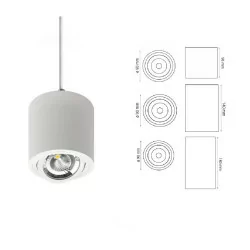 OXYLED SASARI RO Hanging lamp with LED in 3 sizes